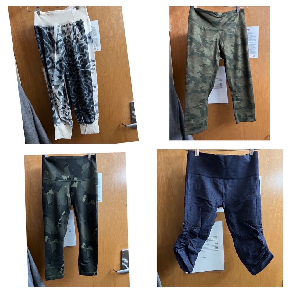 4 pairs size 6 lululemon